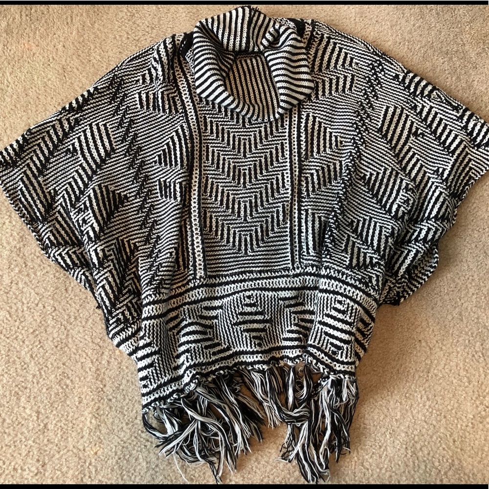 Aztec Pattern Poncho